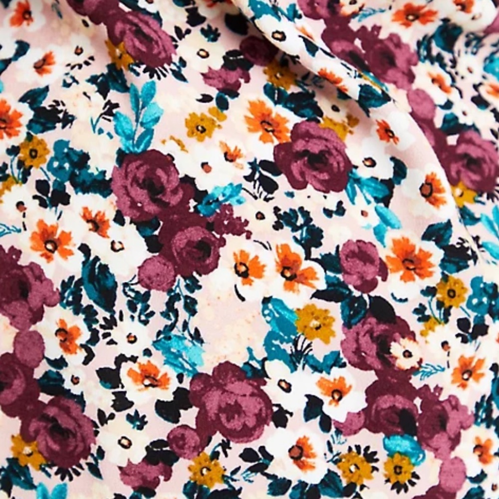Pink Floral Rayon Crepe Keyhole Tank - Picture 8 of 8